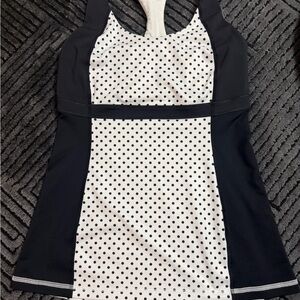 Lululemon Polka Dot Atlantic Tank Top Women’s Size 8 Built in Bra